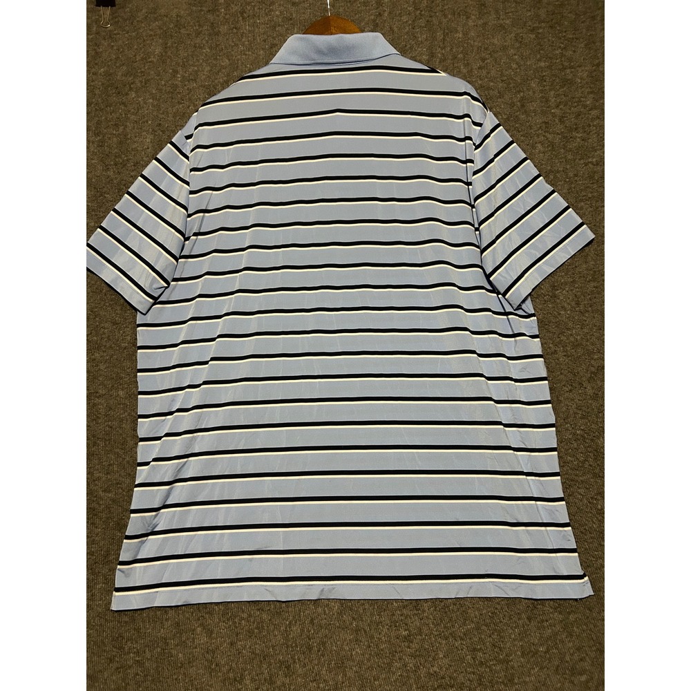 Polo ralph lauren performance polo shirt striped blue golf stretch size 2XL - Picture 3 of 8